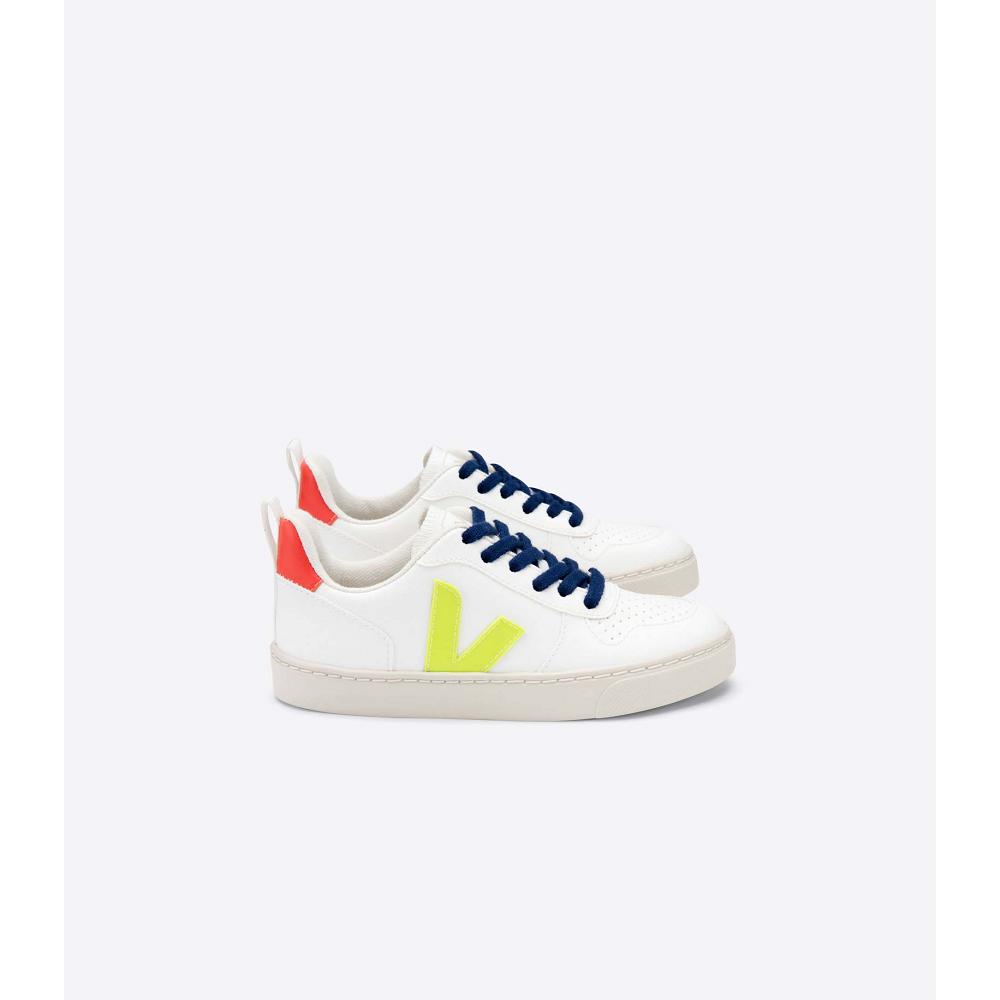 Veja V-10 CWL Sko Barn White/Orange | NO 778GSO